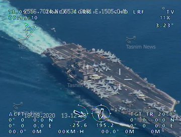 突破美国防空系统，伊朗无人机“贴脸”侦察尼米兹号航母-LMLPHP